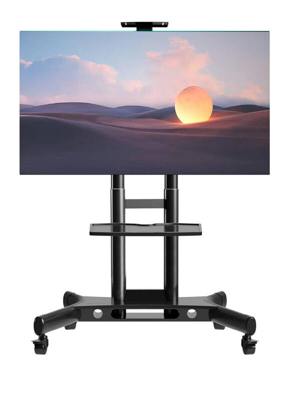 

Generic Height Adjustable Portable Mobile TV Cart Rolling TV Stand with Wheels For 32-70 Inch LED LCD Flat Curved Screens TVs, Black