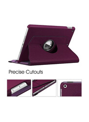 Apple iPad 10.5 inch Leather 360 Degree Rotating Stand Folio Tablet Case Cover, Purple