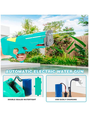 High Pressure Battery Powered Squirt Electric Water Gun, Green