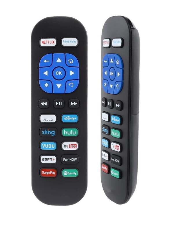 Replacement Voice Remote Control For All Roku TV (Hisense/TCL/Sharp/Insignia/ONN/Sanyo/LG/Hitachi/Element/Westinghouse) Black