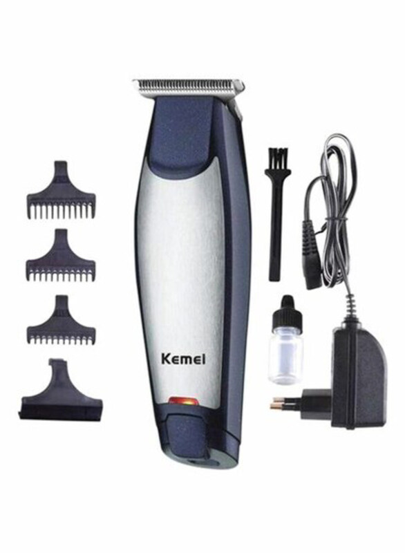 

Kemei 3-In-1 Rechargeable Trimmer & Clipper, Blue/Silver/Black