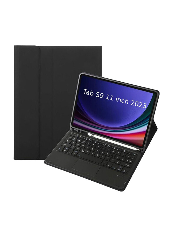 Dux Ducis Samsung Galaxy Tab S9 2023 11" Wireless Bluetooth Keyboard Ultra Slim Tablet Case Cover, Black