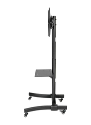 Tripp Lite Mobile Flat-Panel TV Floor Stand Cart with Adjustable Height for 32 to 70 Inch LCD Display, Dmcs3770L, Black