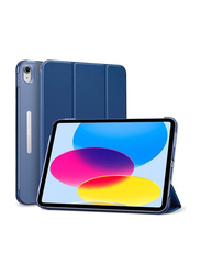 Esr Apple iPad 10th Gen 10.9-inch 2022 Auto Sleep & Wake Ascend Trifold Stand Lightweight Hard Tablet Flip Case Cover, Navy Blue