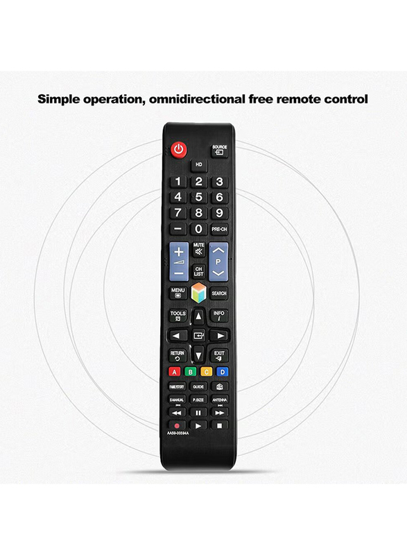 Replacement Wireless Universal TV Remote Control for Samsung HD LED Smart TV, Black