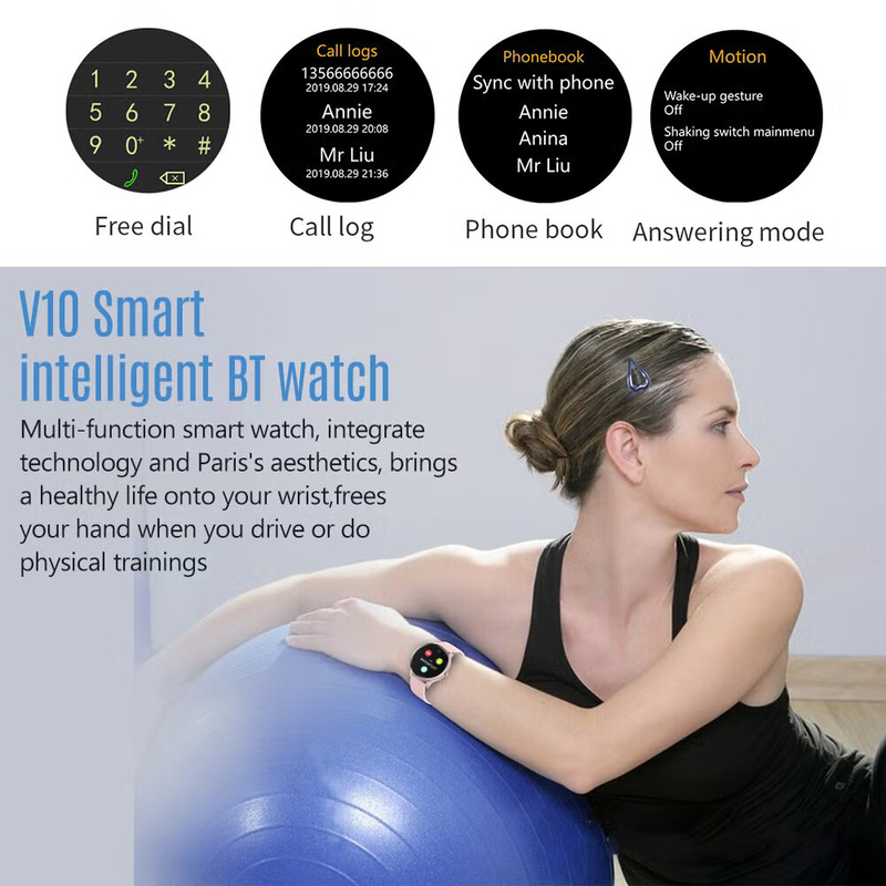 Waterproof Multi-sports Mode Smartwatch, Black