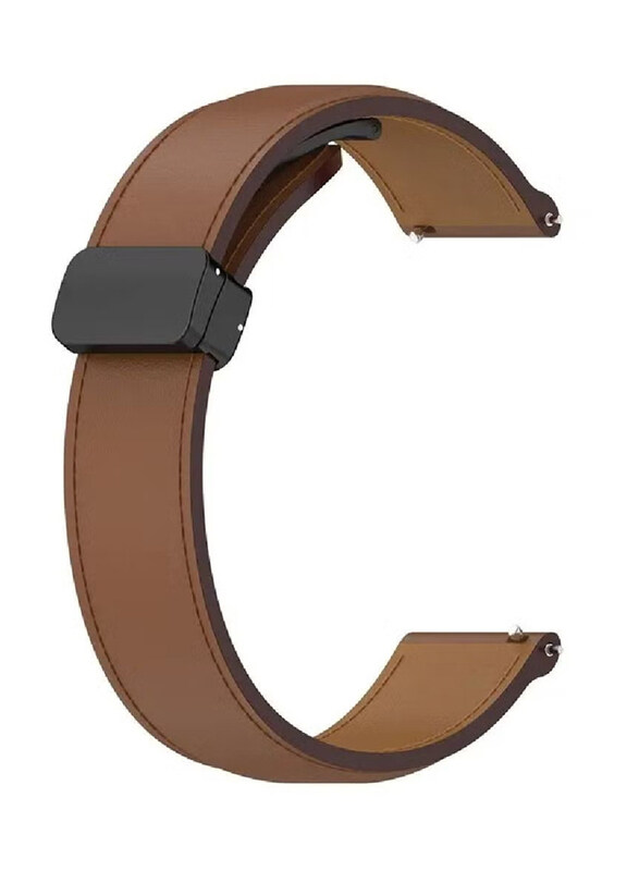 

Perfii Genuine Cow Leather Watch Strap 22mm Folding Buckle Wristband For Huami Amazfit GTR 4/GTR 4 Pro/GTR 3/GTR 3 Pro/GTR2/GTR2E, Brown