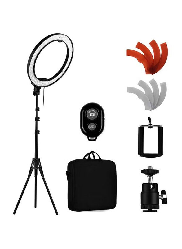 

Andoer LED Photography Ring Fill Light, Black/Clear