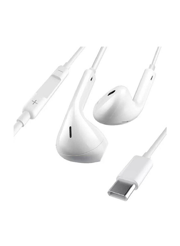 

Generic Type C Cable In-Ear Earphones with Mic, White