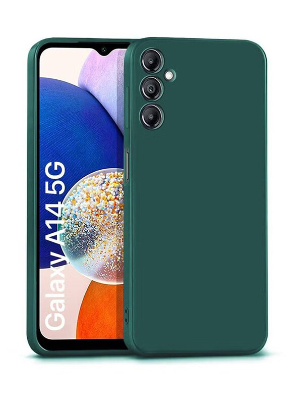 

Generic Samsung Galaxy A14 5G Protective Shockproof Soft Liquid Silicone Case Cover, Green