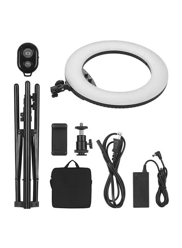 

Generic LED Photography Ring Light With Accessory, White