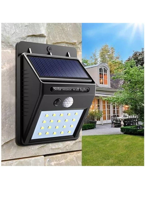 XiuWoo 48 LED Solar Light Human Infrared PIR Motion Sensor Wall Lamp, Black