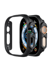 Hard PC Bumper Case All-Around Edge Shockproof Protective Cover Frame for Apple Watch Ultra 49mm, Black