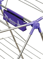 Royalford Foldable Cloth Dryer Stand, Purple/Silver