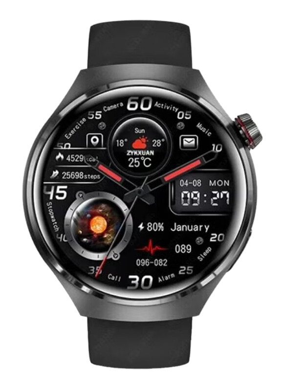 

Roxxon Smartwatch with Heart Rate Sleep Monitor, Black