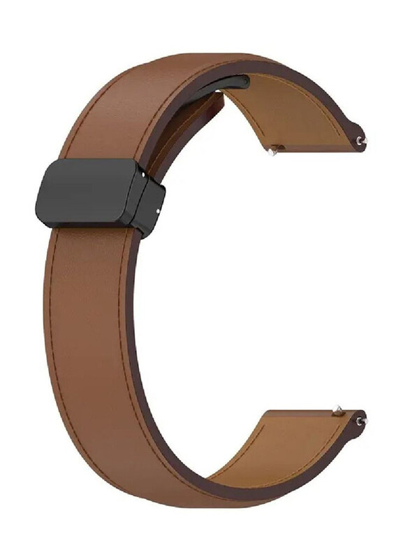 

Perfii Genuine Cow Leather Watch Strap 22mm Folding Buckle Wristband For Samsung Gear S3 Frontier/Gear S3 Classic/Gear2 R380/Gear2 Neo R381, Brown