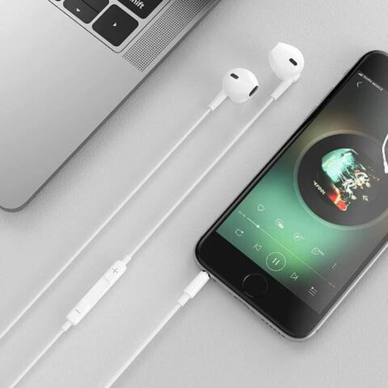 Rebenuo HiFi Stereo 3.5mm Jack In-Ear Earphones with Mic, White