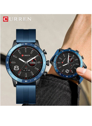 Curren New Men Smart Watch with Big Screen Retina Fitness Sports Wrist Watch IP68 Waterproof, Blue