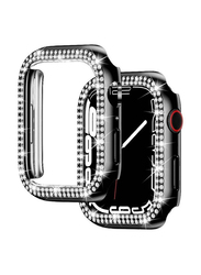 Bling Crystal Diamond Protective Bumper Frame Watch Case for Apple iWatch 41mm, Black