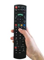 ICS TV Remote Control Works For All Panasonic Plasma Viera HDTV 3D LCD LED TV, Black