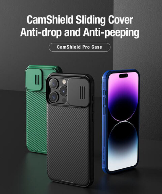 Nillkin Apple iPhone 15 Pro Max CamShield Pro Series Mobile Phone Case Cover, Green