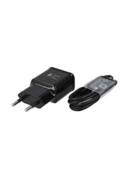 USB Wall Charger, with USB Type-C to USB Data and Charge Cable, Black