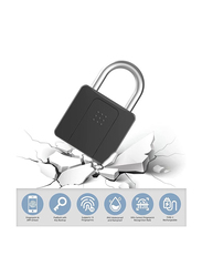 Xiuwoo Fingerprint Padlock Bluetooth Lock/Mobile APP/Smart Padlock with Keyless Biometric, Black