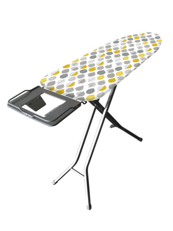 Feelings Foldable & Adjustable Ironing Board Ironing Table with Iron Holder, 122 x 35cm, Multicolour