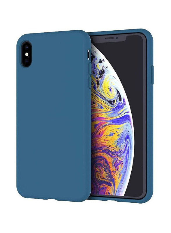 

Generic Apple iPhone XS Max Protective Microfiber Lining Silicone Mobile Phone Case Cover, Blue