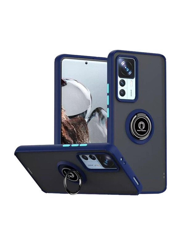 

Generic Xiaomi Mi 12t Pro/Mi 12T/12T Pro/K50 Ultra Protective Shockproof Metal Ring Holder Grip Kickstand Car Magnetic Mount Matte Back Mobile Phone Case Cove