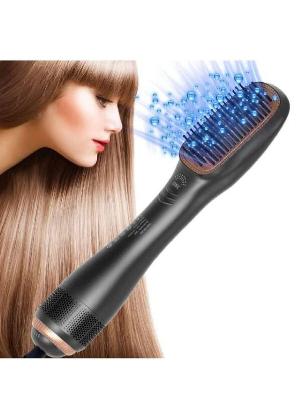 

Arabest 3-in-1 Professional Hair Brush Negative Ion Blow Dryer Straightening Brush Hot Air Styling Comb, Black