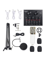 V6947W-S Multi-Functional Live Sound Card Set, 13 Pieces, Black/White/Silver