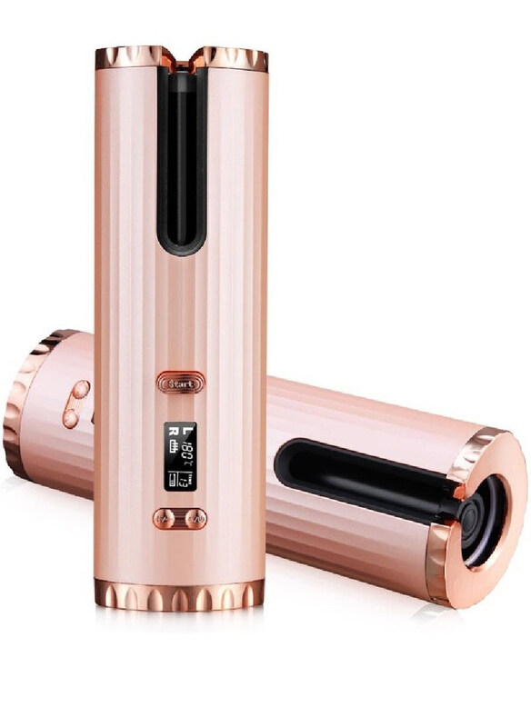 

Xiuwoo Automatic Cordless Auto Hair Curler and LCD Display with Accessories, Pink