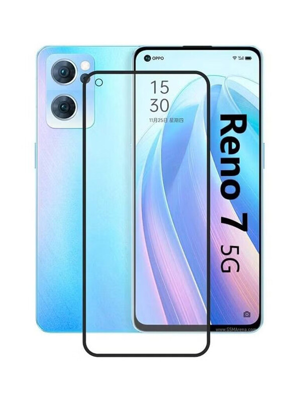 

Generic Oppo Reno 7 5G Full Glue Tempered Glass Screen Protector, Clear