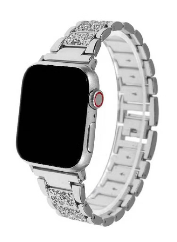 

Generic Stylish Replacement Band Strap For Apple Watch 38/40/41mm, Silver