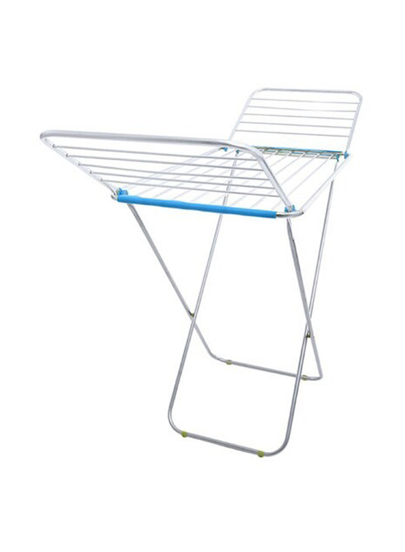 Royalford Foldable Cloth Dryer Stand, Blue/Silver