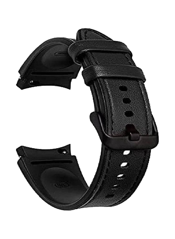 Leather Replacement Band for Samsung Galaxy Watch 4, Black