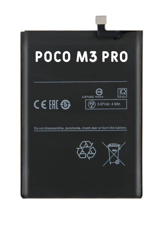 

Hyx Xiaomi Poco M3 Pro Replacement High Quality Original Battery, Black