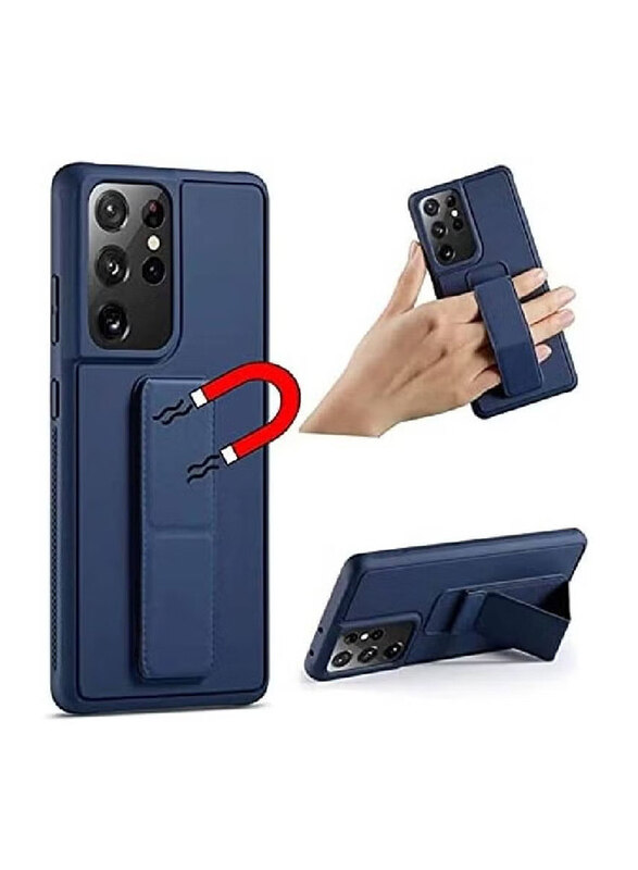 

Generic Samsung Galaxy S21 Plus Hand Band Grip Mobile Phone Case Cover, Blue
