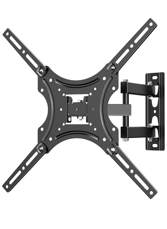 

Universal Hyx Full Motion TV Wall Mount Fits For Most 26-55 Inch Extension Arm With Swivel Articulating Arm Rotation & Tilt, Black