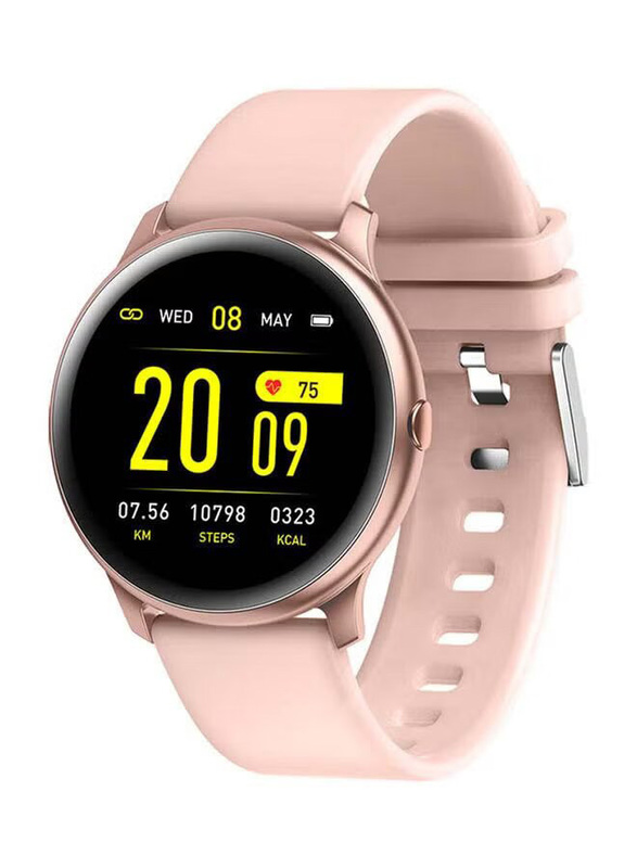 Wownect KW19 Pro Smartwatch Fitness Tracker with Body Temperature, Pink