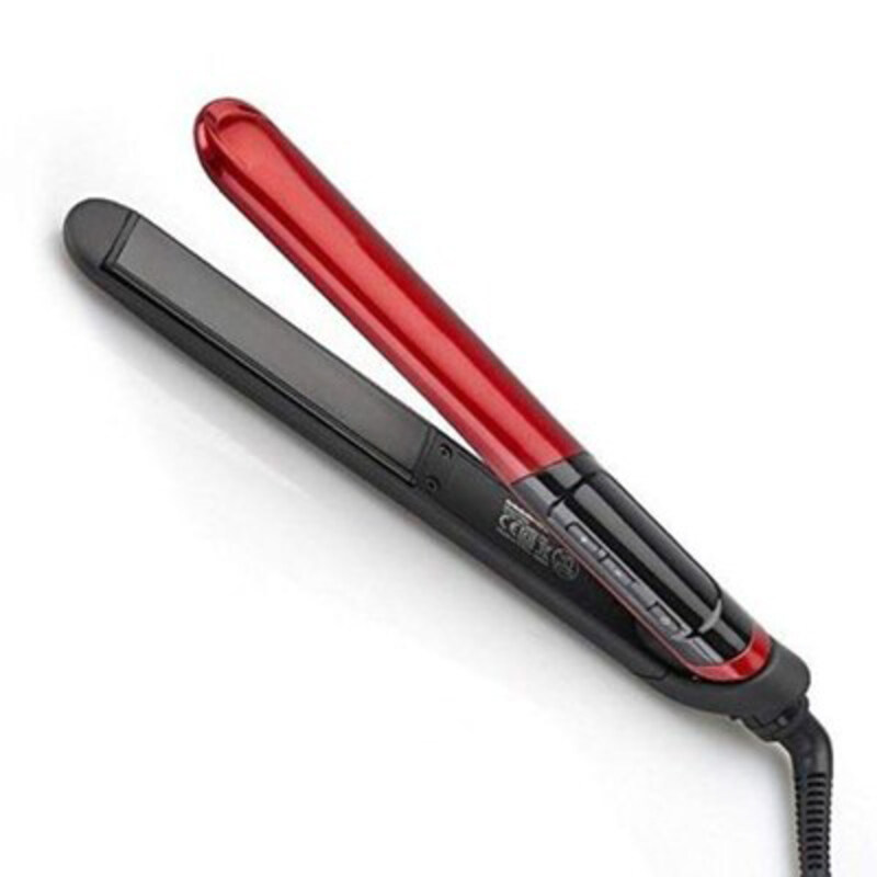 

Generic Hair Straightener Curling Iron, Black/Red