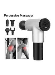 6-Gear Electric Deep Tissue Percussion Massager Muscle Vibrating Relaxing Tool Set, 5 Pieces