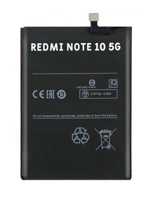 

Hyx Xiaomi Redmi Note 10 5G Replacement High Quality Original Battery, Black