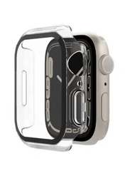 Silicone Bumper Case With Tempered Glass Screen Protector for Apple Watch 38/40mm, Clear