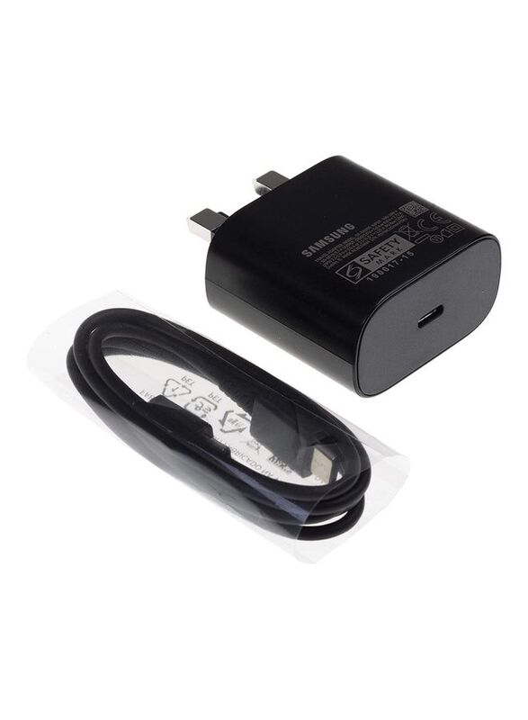 25W USB  Type-C Power Adapter For Samsung Black