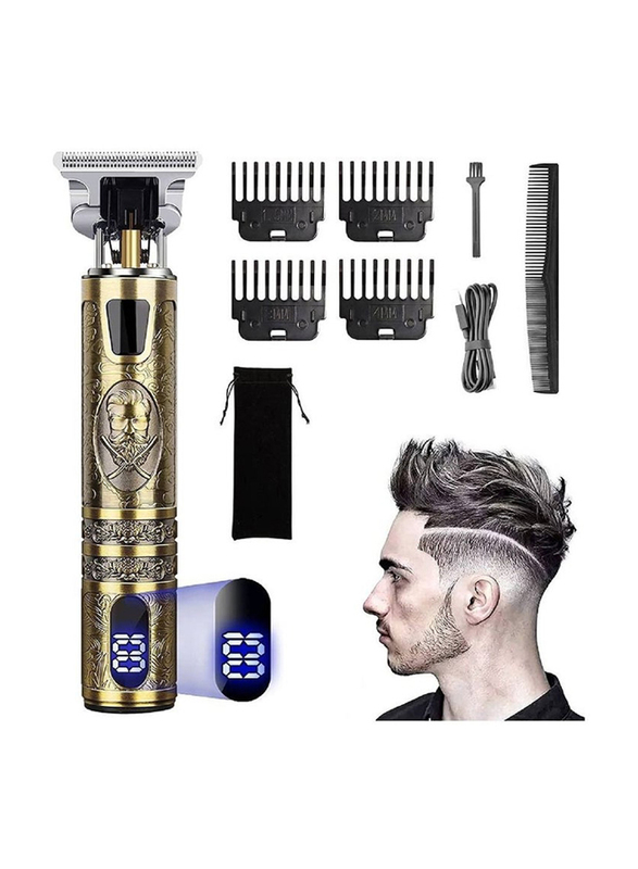 XiuWoo Electric Hair Trimmer with Guide & Combs, Gold