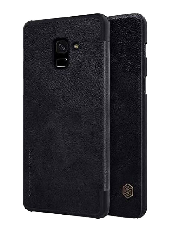 

Nillkin Samsung Galaxy A8 Plus Qin Series Leather Mobile Phone Case Cover, Black