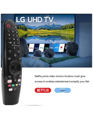 ICS Replacement Magic Remote Control for LG Smart TV with Prime Video & Netflix Hotkeys, Black