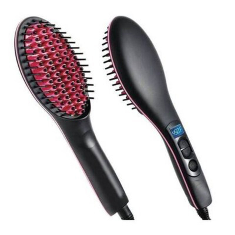 

Generic Professional Electric Hair Dryer Brush, Black/Pink